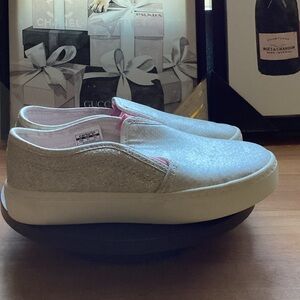 Carter's Glittery White Kids Slip-On Sneakers
